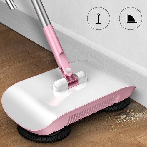 Hand Push SweeperOverview:
 
 Multi-Functional Sweeper Comes with a broom, dustpan, and trash bin 3 in 1
 
 Rotating brush-360 degree rotating brush ensure efficiency
 
 Application ARBA GlobalHome TechHand Push Sweeper Household Broom Dustpan Mop Floor All-in-one MachineHomeTech Hub